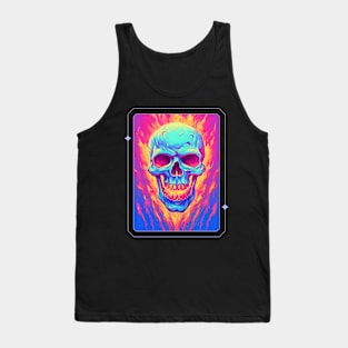 Retrowave Skull Fire Tank Top